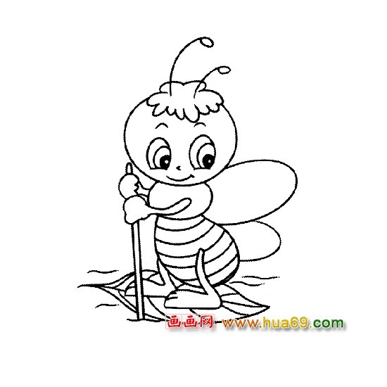 漂流的蜜蜂简笔画