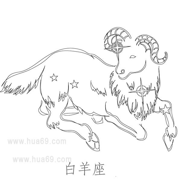 儿童简笔画:白羊座