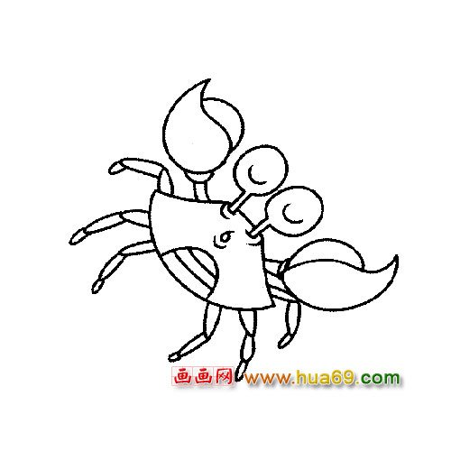 坐着的狐狸动物简笔画