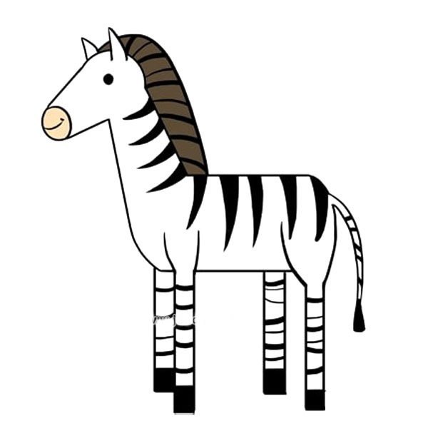 斑马简笔画