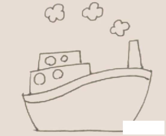 轮船简笔画