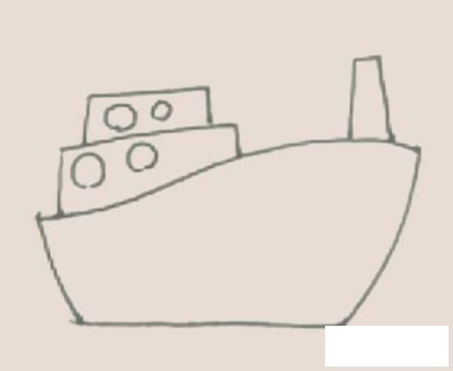 轮船简笔画