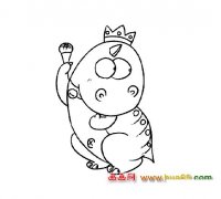 卡通简笔画(恐龙)3