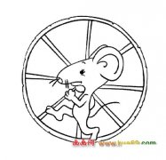 偷轮子的小老鼠【简笔画】