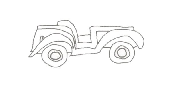 老爷车简笔画图片