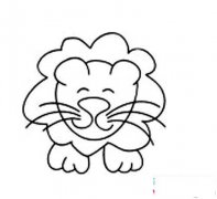 神态很萌狮子简笔画图片大全
