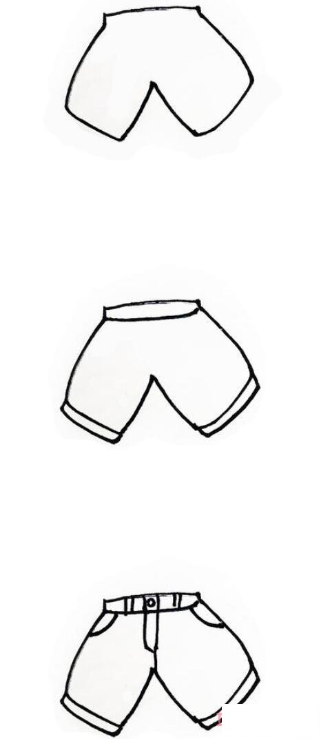 儿童短裤怎么画带步骤图简单好看
