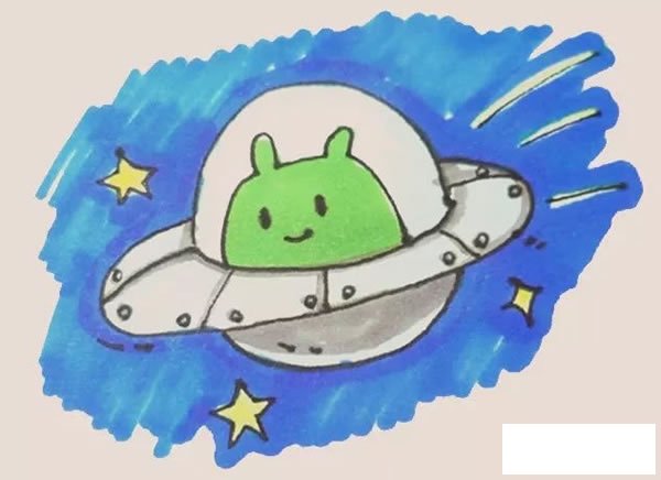 UFO外星人简笔画