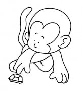 乌龟小猴子动物简笔画步骤图片大全