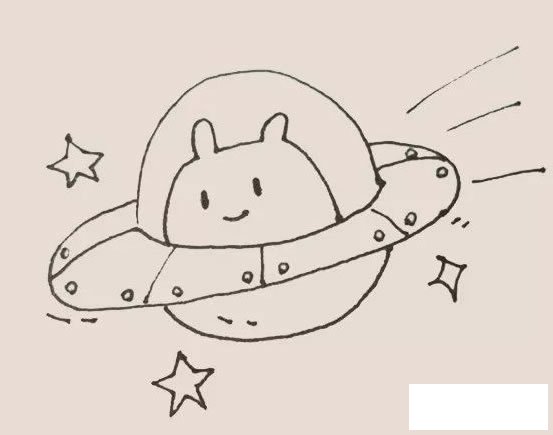 UFO外星人简笔画