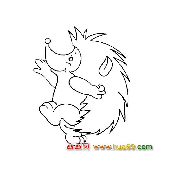 玩耍的小刺猬【简笔画】4
