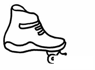 旱冰鞋简笔画教程步骤图解