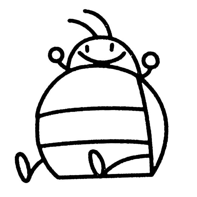 卡通七星瓢虫昆虫简笔画步骤图片大全