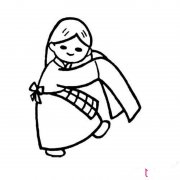 藏族姑娘简笔画