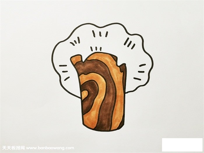 一棵树简笔画彩色