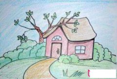 风景简笔画，小房子简笔画图片