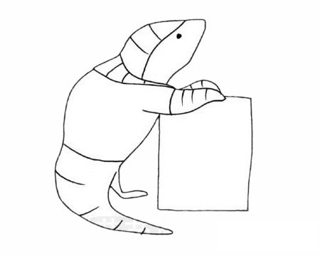 穿山甲简笔画图片