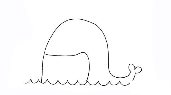 卡通鲸鱼简笔画