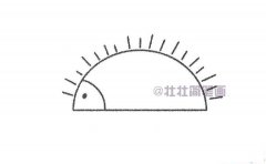 刺猬简笔画画法_怎么画刺猬的简笔画
