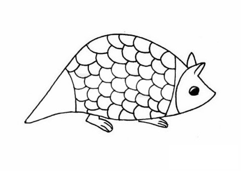 穿山甲简笔画图片