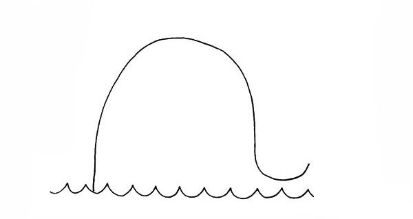 卡通鲸鱼简笔画