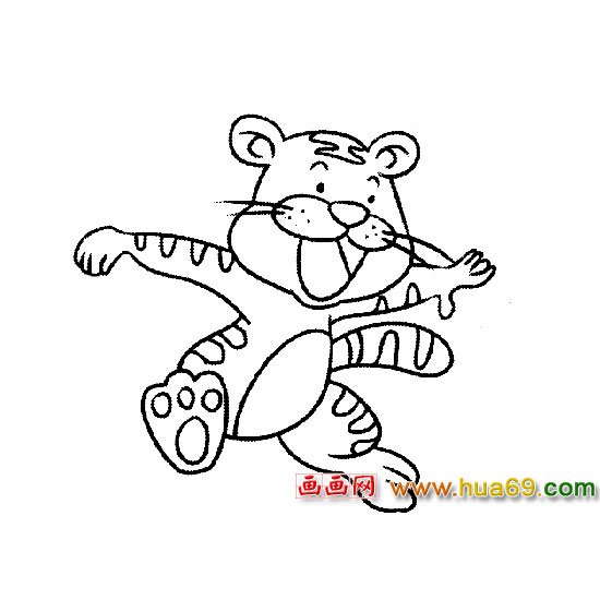 一只老虎│动物简笔画4