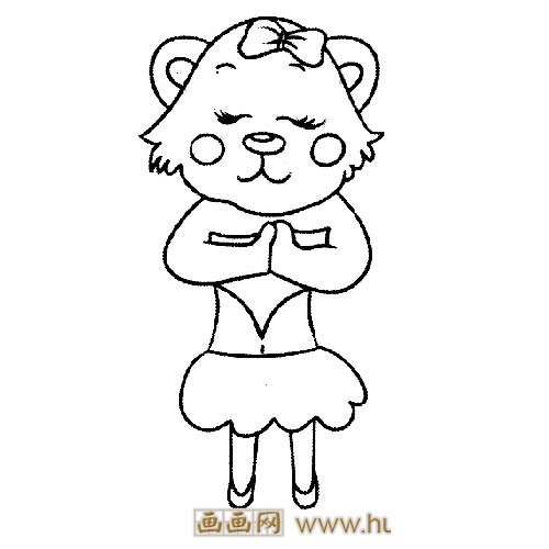 动物简笔画:美丽的小熊猫