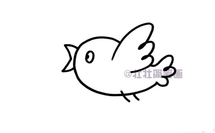 小鸟简笔画画法_怎么画小鸟的简笔画