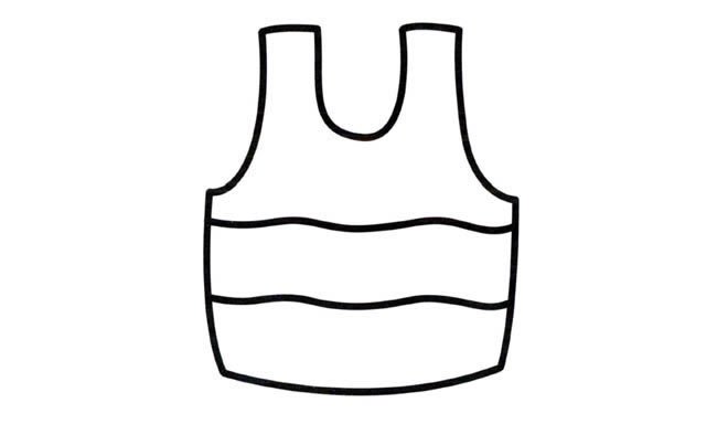 服背心物品简笔画步骤图片大全