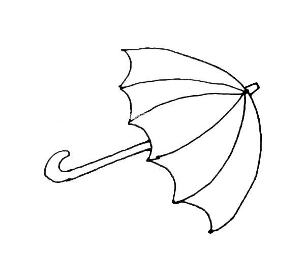 漂亮的雨伞简笔画