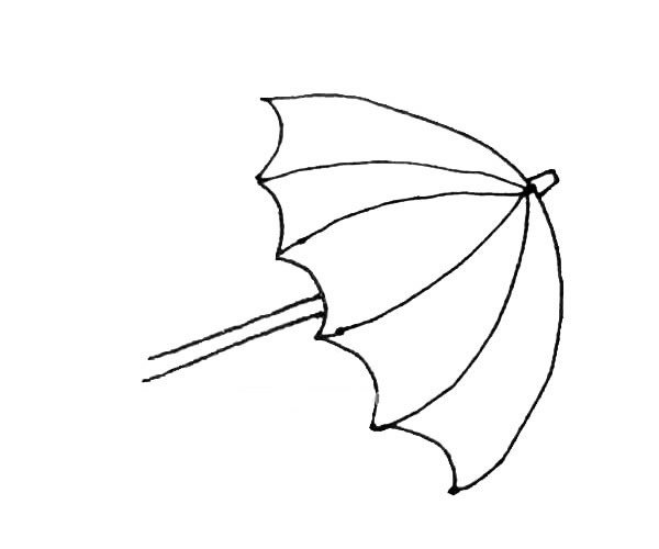 漂亮的雨伞简笔画