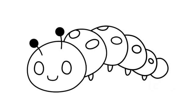 毛毛虫简笔画