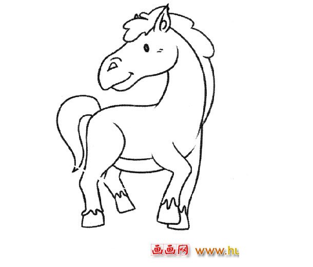 一匹骏马（儿童简笔画）