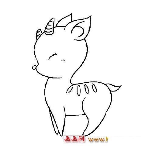 可爱梅花鹿│动物简笔画