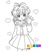 可爱小女孩简笔画3