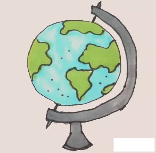地球仪简笔画