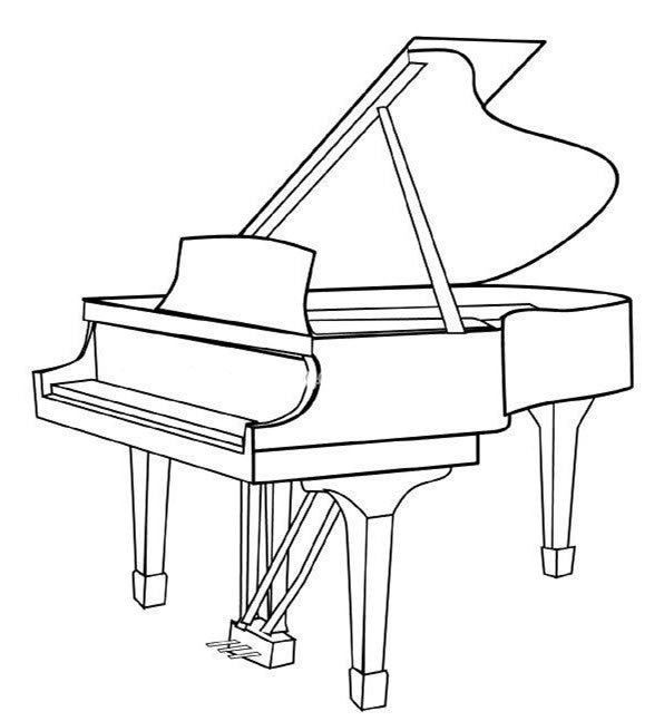 钢琴简笔画图片