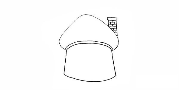 蘑菇房子简笔画