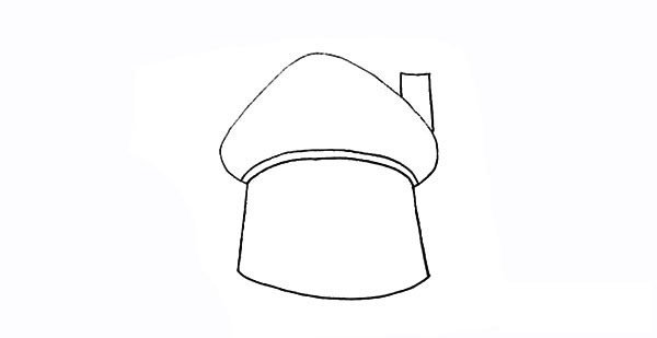 蘑菇房子简笔画