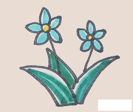 水仙花简笔画图片