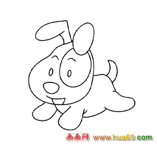 简笔画│高兴的小狗5
