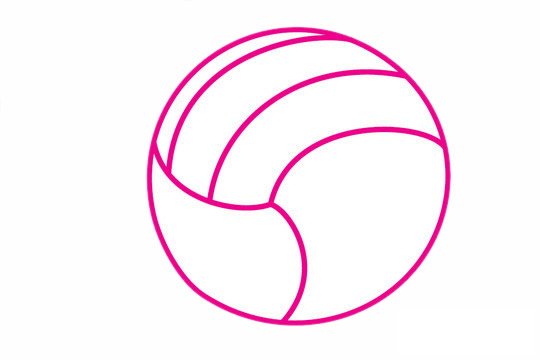 排球简笔画图片