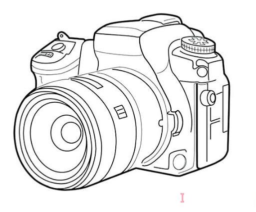 1分钟简笔画单反相机的画法详细步骤简单好看