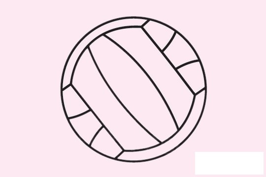 排球简笔画图片