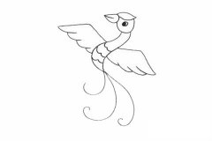 简单的凤凰简笔画步骤画法及图片大全