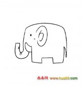 动物简笔画：大象3