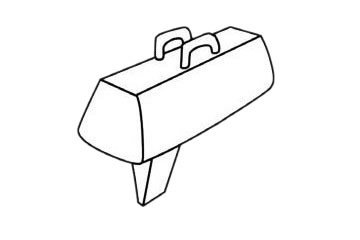 鞍马简笔画图片步骤三