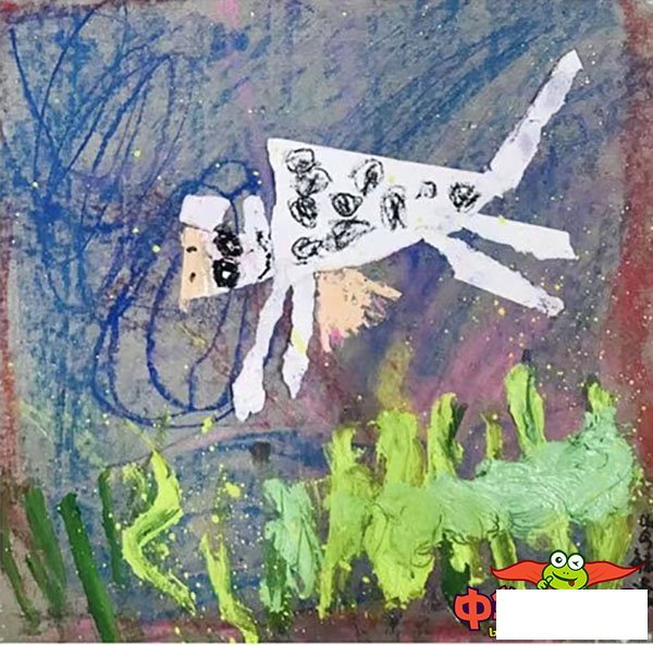 3-4岁幼儿创意美术作品,疯狂的奶牛