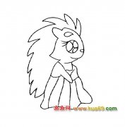 漂亮的刺猬（简笔画）