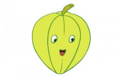 杨桃简笔画的画法步骤教程及图片大全